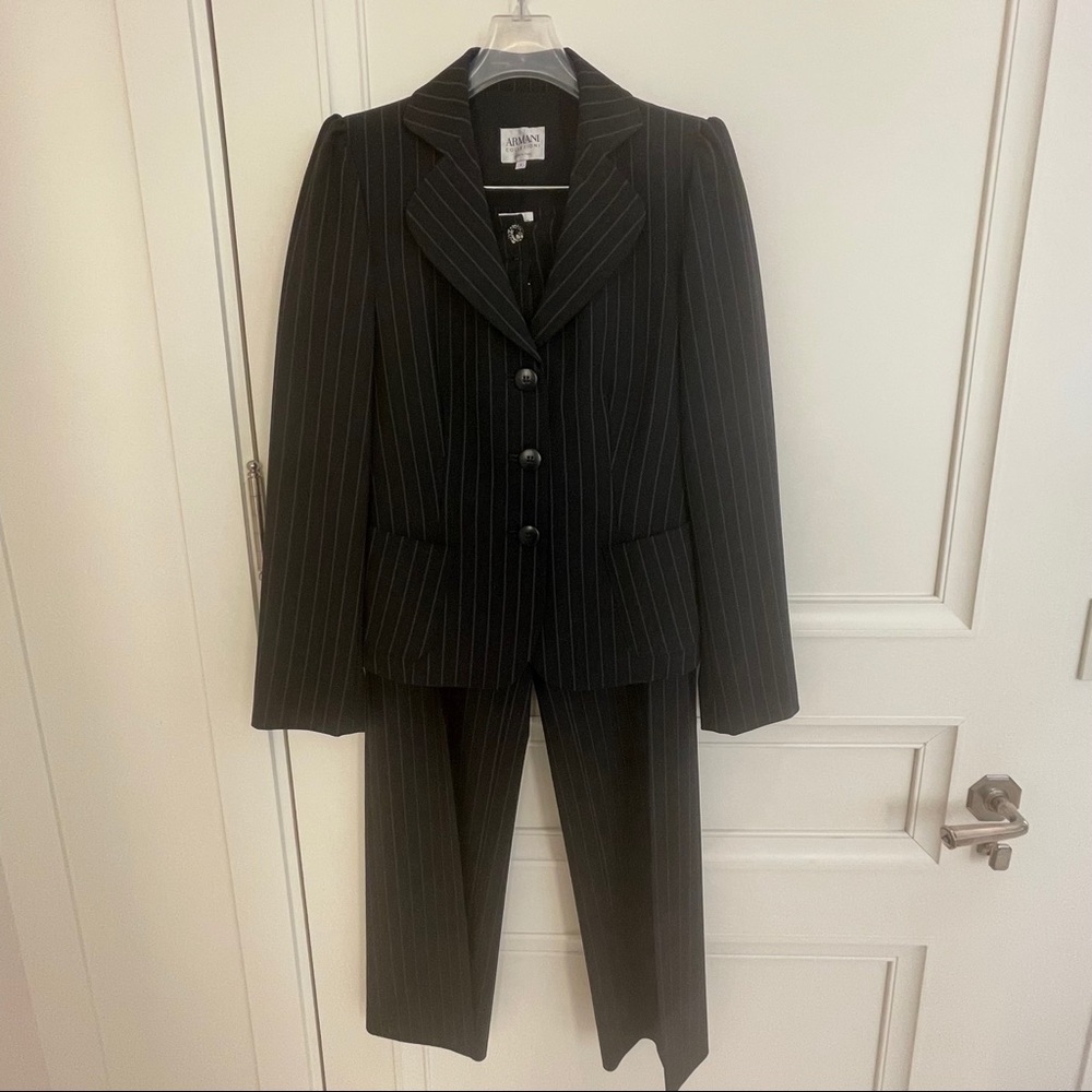 COPY - Armani Collezioni Vintage Black Pinstripe Suit